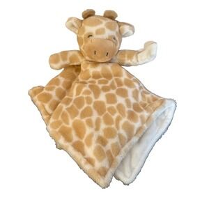 New Carter's Baby Beige Giraffe Lovey & Pacifier Holder Plush Security Blanket
